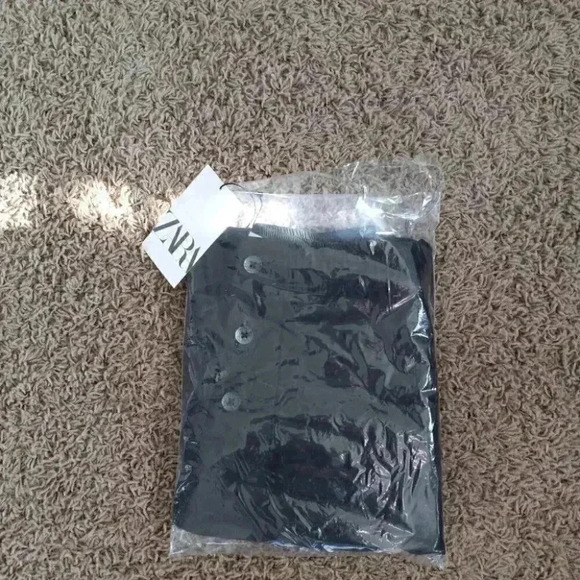 Zara Flowy Flap Pocket Pants- Black - Picture 4 of 4